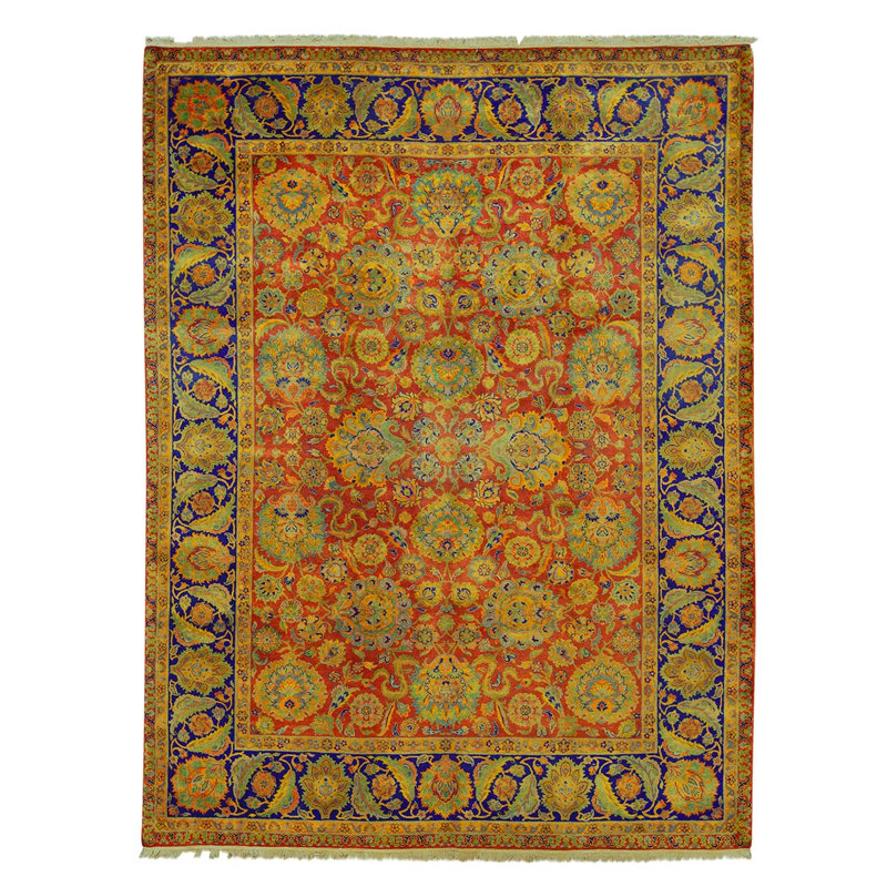 One-of-a-Kind Rectangle 9'2" X 11'9" Hand Knotted Area Rug