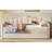 Upholstered   Daybed With Adjustable Height Pop Up Trundle  Bed And USB & Type-C Charging Port-1711404602