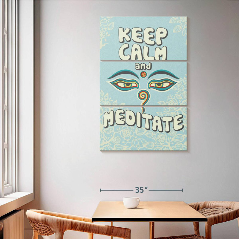 Tergel Keep Calm Meditate, 65" H x 42" W