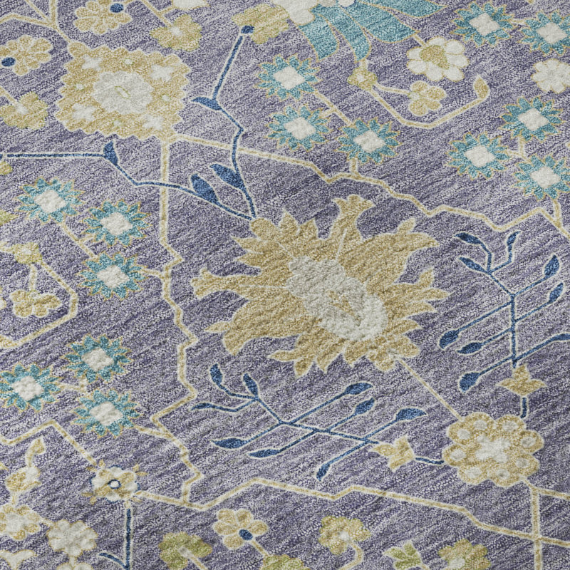 Premium Machine Washable Guada AMF1009 Oriental Rug, Rectangle 1'8" x 2'6"