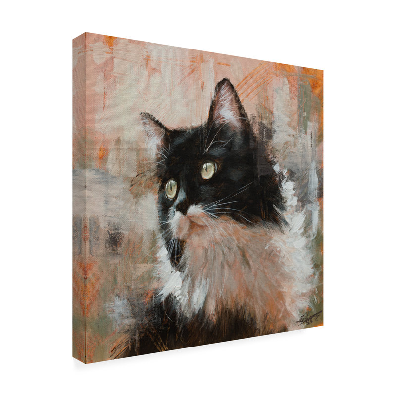 Bolog John Silver Sleek Cat Canvas Art, 24" H x 24" W