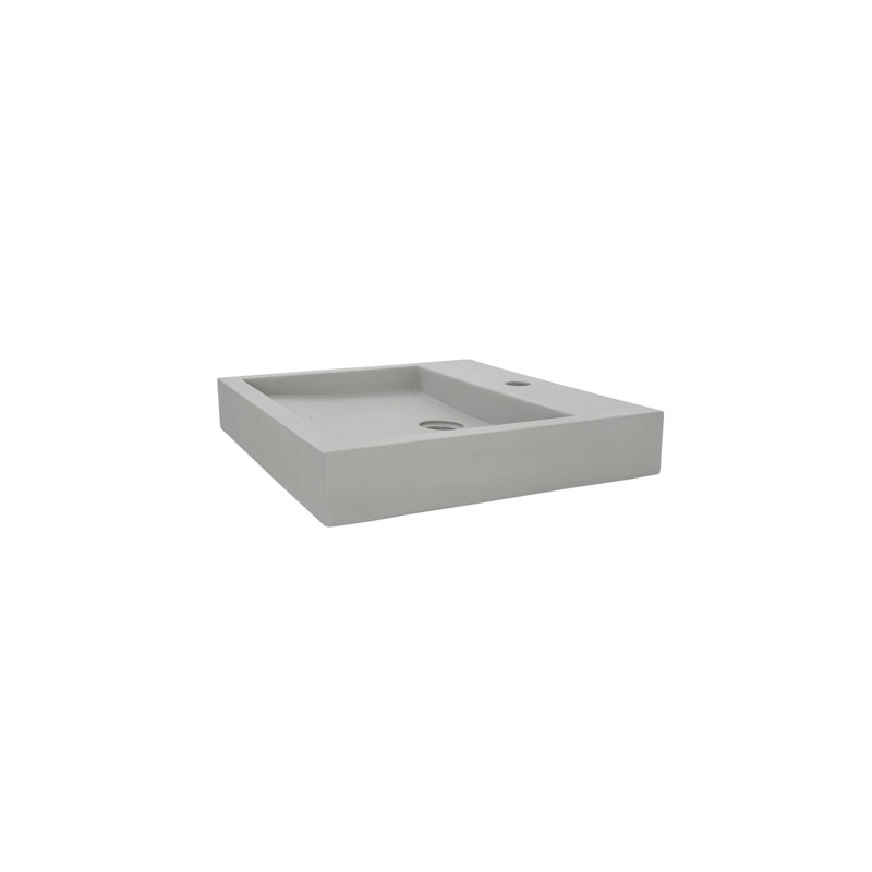Barclay Ewan 17.875'' Concrete Rectangular Bathroom Sink, Light Gray