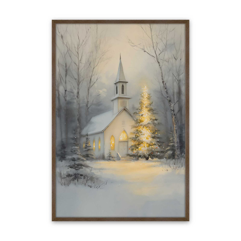 «Silent Night Glow», reproduction d'art, 12 po x 16 po, Noyer