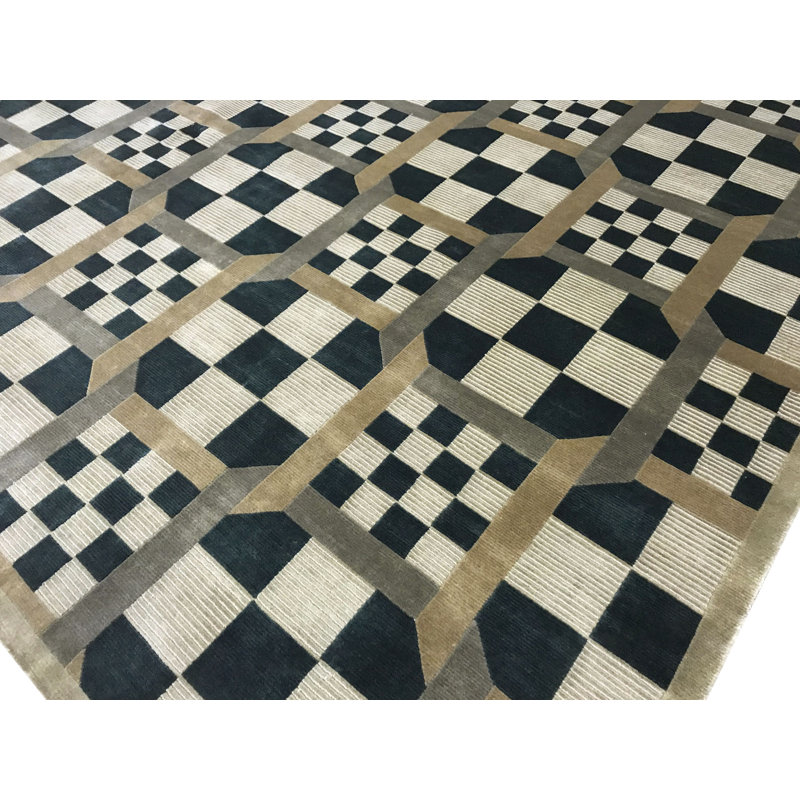 Himalayan Hand Knotted Wool Geometric Area Rug