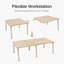 Modular Computer Office Desk, Modern Style Small Study Writing Workstation Table for Home & Business-570884104