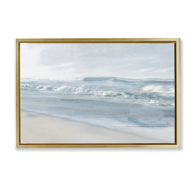  «Calm Blue Beach Waves», toile flottante encadrée par Mike Calascibetta