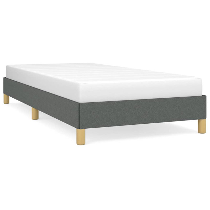 Dabira Bed Frame, Fabric Upholstered Platform Bed Frame, No Mattress, Twin, Dark Gray