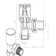 Angled Round Head Chrome Towel Rail Designer Radiator Manual Valves One Pair