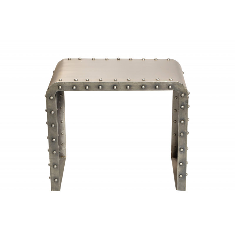 20" Gold Metal Rectangular End Table