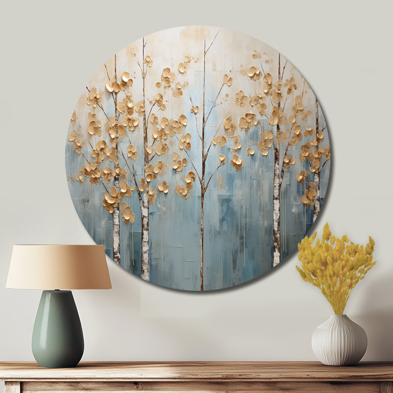 Didmarton - Paysages d'art rond en métal, H 36 po x l 36 po