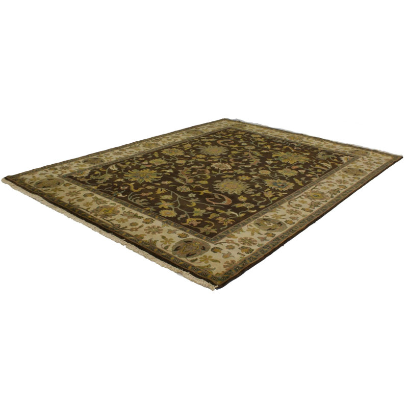 Floral Area Rug in Brown