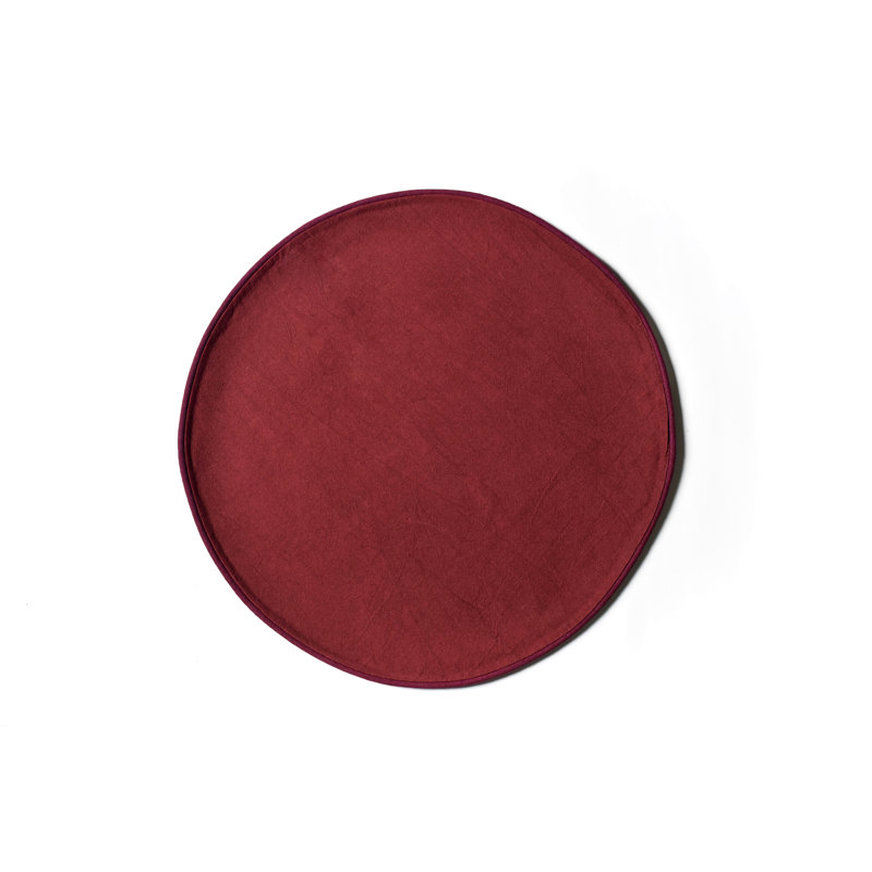Blush And Pine Color Block Round Placemat Set Of 4, Coquette