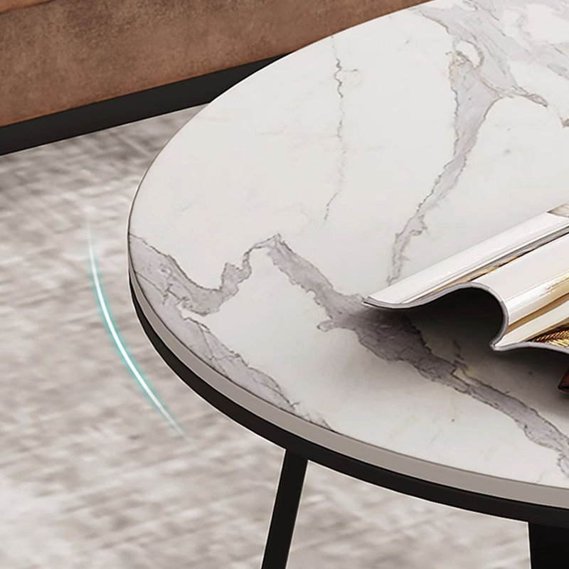 Ensemble de tables basses Modern avec plateau en pierre frittée