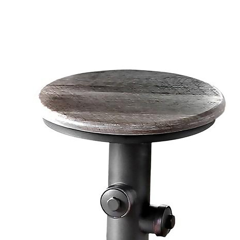Tabouret de bar et de comptoir Mildred, Gris, Tabouret de comptoir (assise de 24 po de hauteur)