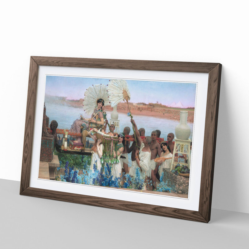 The Finding of Moses by Lawrence Alma-Tadema - Picture Frame Painting, Walnut, 36cm H x 48cm W x 2cm D