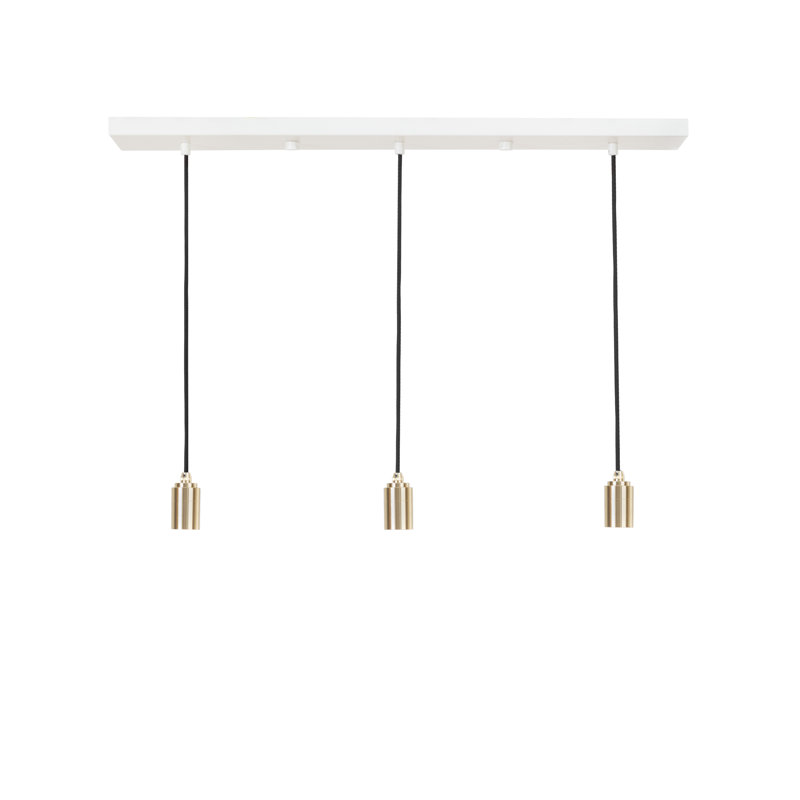 Linear Triple Pendant With Brass