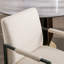 Chaise de salle à manger rembourrée avec structure en métal