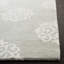 Tapis floral gris / ivoire en laine / viscose touffeté à la main Candelo-25640108