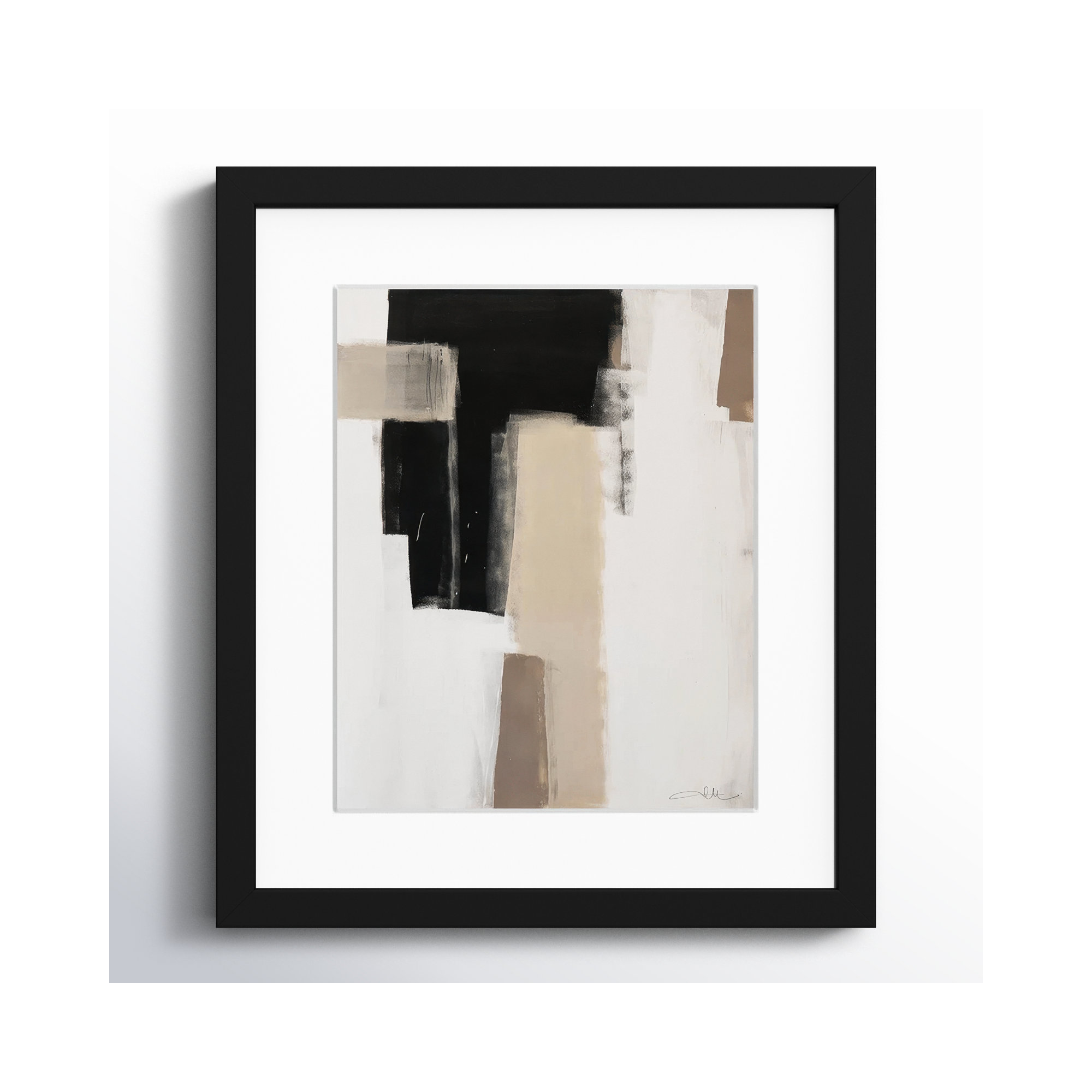 Earth Scapes I by Casa Fine Arts, Black Matted Picture Framed, 15" H x 13" W x 1.25" D
