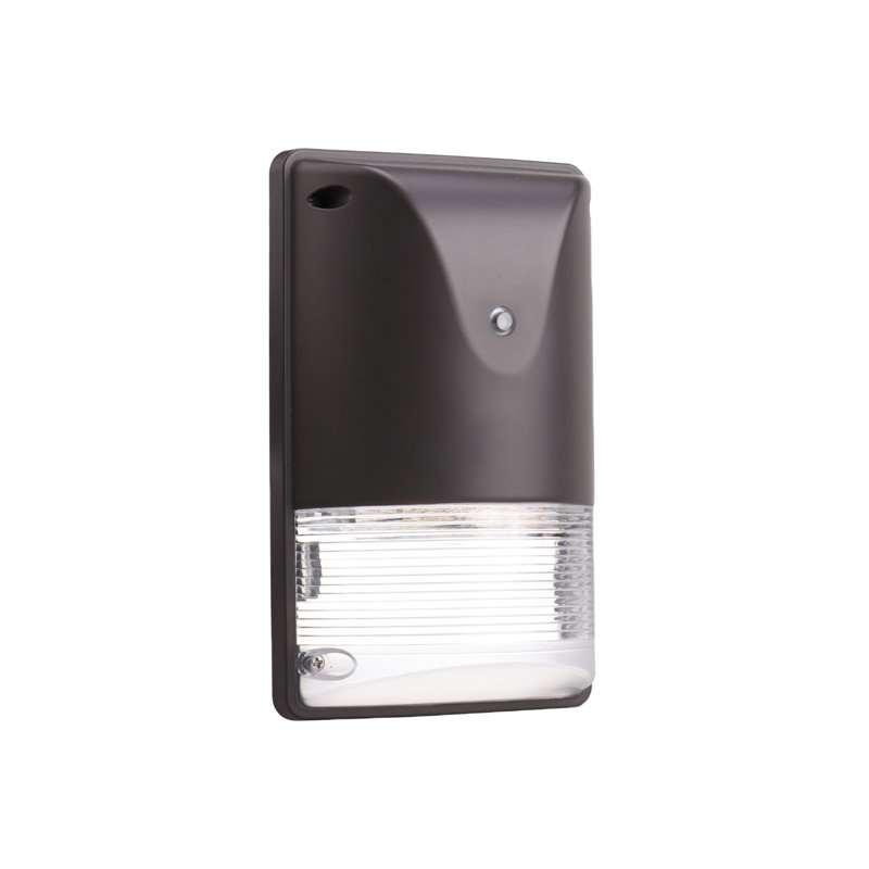 LED Overdoor Wallpack Light - 15–30W - 2,025–4,050 Lumens - 3CCT Selectable (3500K/4000K/5000K) - 120–277V - Dimmable - Photocell Sensor - Clear Lens - Bronze Finish – Outdoor Security Lighting