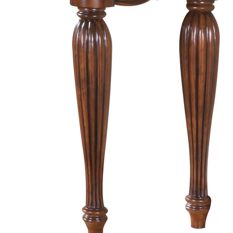 Table en placage de cerisier traditionnel avec surface rectangulaire et bois classique sophistiqué pour surface de vie principale