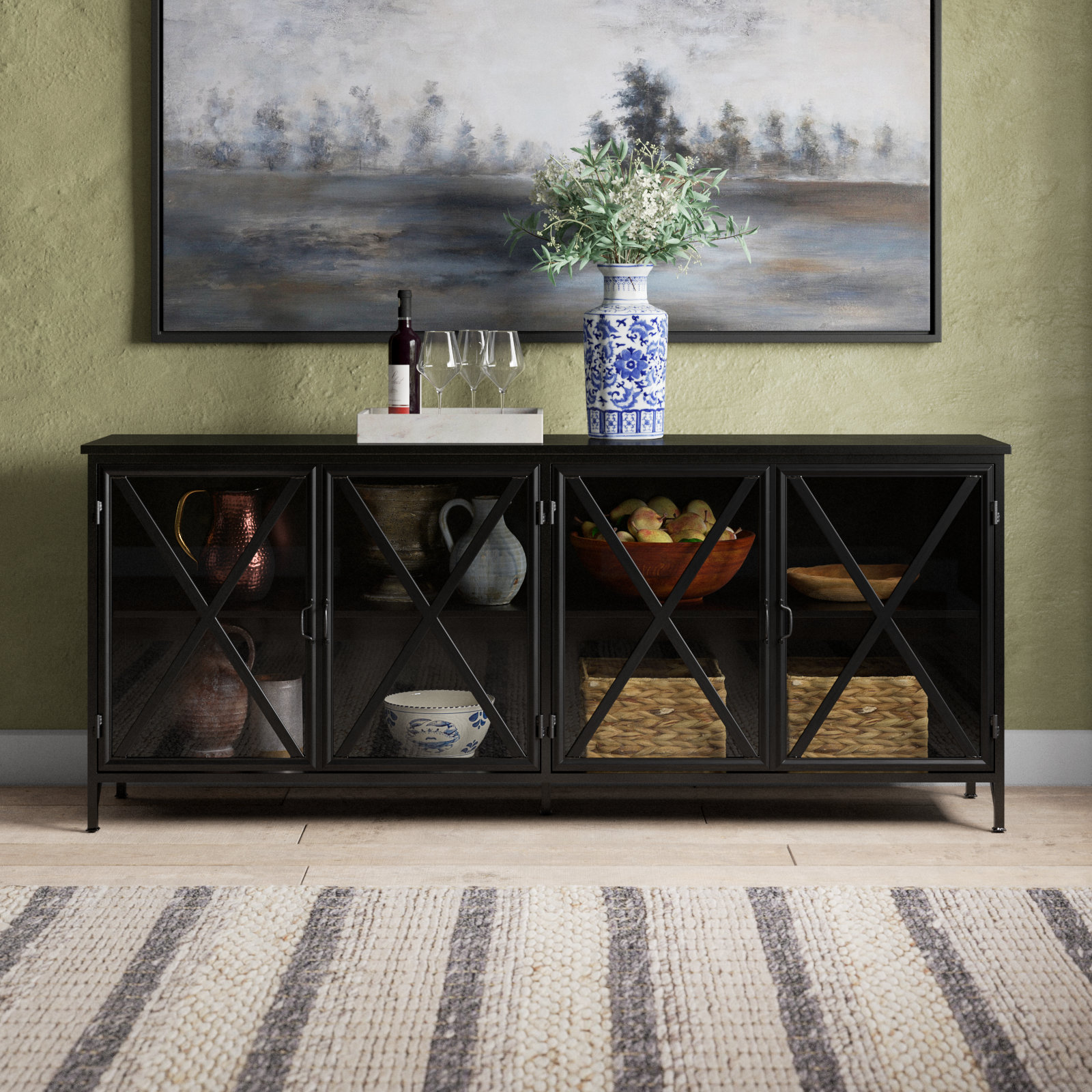 Tildon 79'' Sideboard, Black