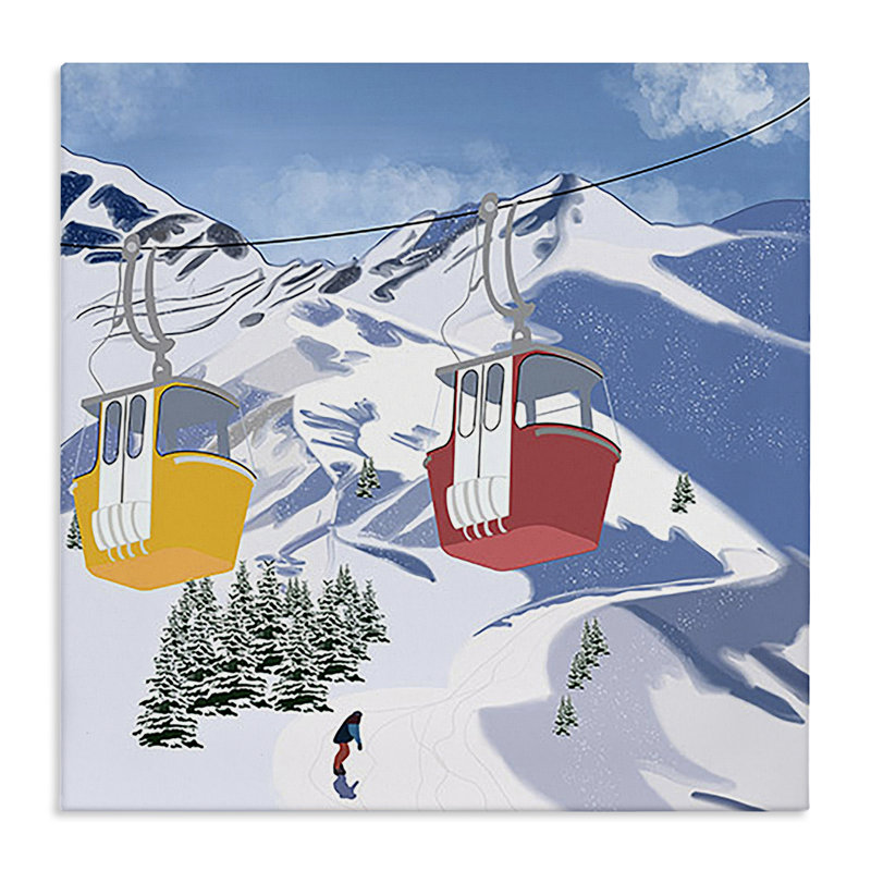  «Ski Lift over Vast Mountain» par Ashley Singleton, H 36 po x l 36 po