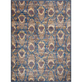 Moroccan Abstract Area Rug in Indigo