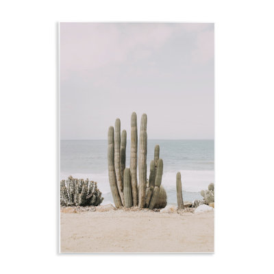 Cactus sur la plage, art mural par Sissi et Seb