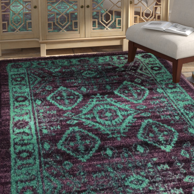 Eual Oriental Indoor Rug, Rectangle 5' x 7'