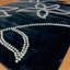 Tapis noir / blanc touffeté à la main-15344006