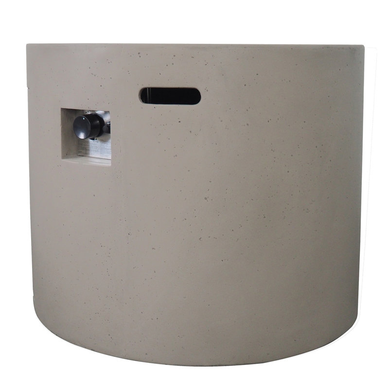 31" ROUND MGO FIRE PIT- 40 000 BTU, Light Gray