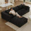 Canapé Cloud, tissu velours côtelé, sièges profonds, conception à deux couches, coussin amovible-123089859-123089860