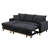 83.28" Sectional In Dark Gray With Storage Chaise, Sleeper & Reversible Chaise And Option