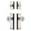 Grandeur Fifth Avenue Long Plate Entry Set with Fontainebleau Crystal Knob in Vintage Brass