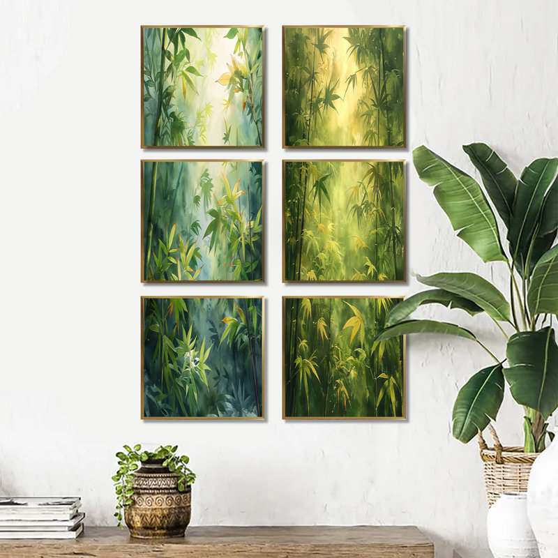 Ensemble de salon mural Amazon, Framed Print without Mat, Doré