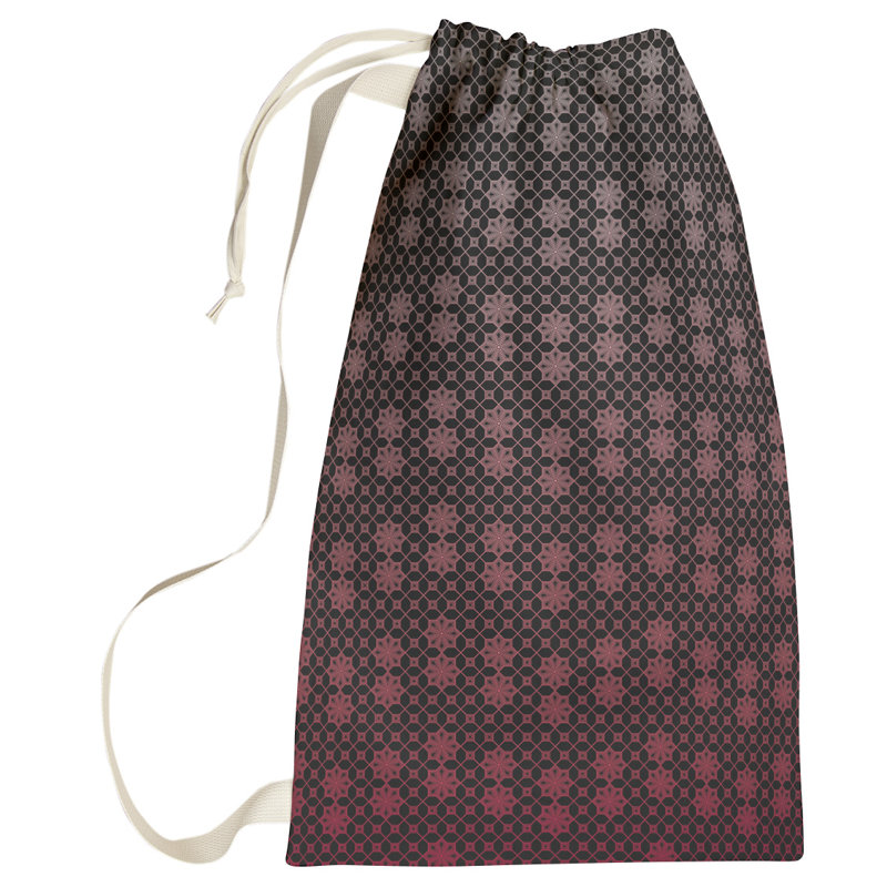 Sac à linge en treillis, Grand (H 76,5 po x l 29,5 po x 1,5 po), Rouge/gris