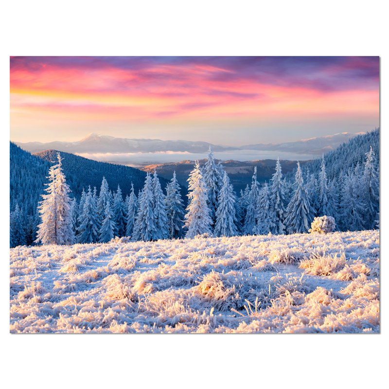 « incroyable winter » dans les montagnes», reproduction de photo sur toile tendue, H 30 po x l 40 po