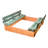 Badger Basket 46.5'' x 9.5'' Solid Wood Square Sandbox with Cover-26303493
