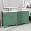 Ensemble de meuble-lavabo double 60 po avec lavabo double 60 po, tablette réglable et portes à fermeture en douceur-1955216607