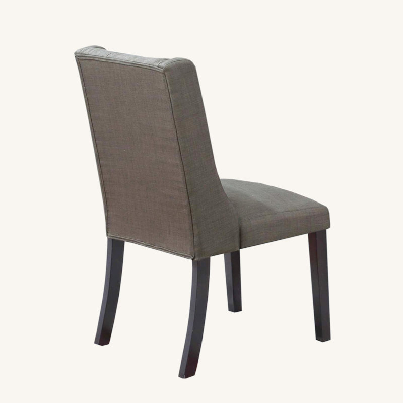 Ensemble de 2 chaises de salle à manger rembourrées en polyfibre, espresso