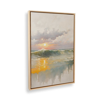 Golden Waves at Sunset I Canvas Print