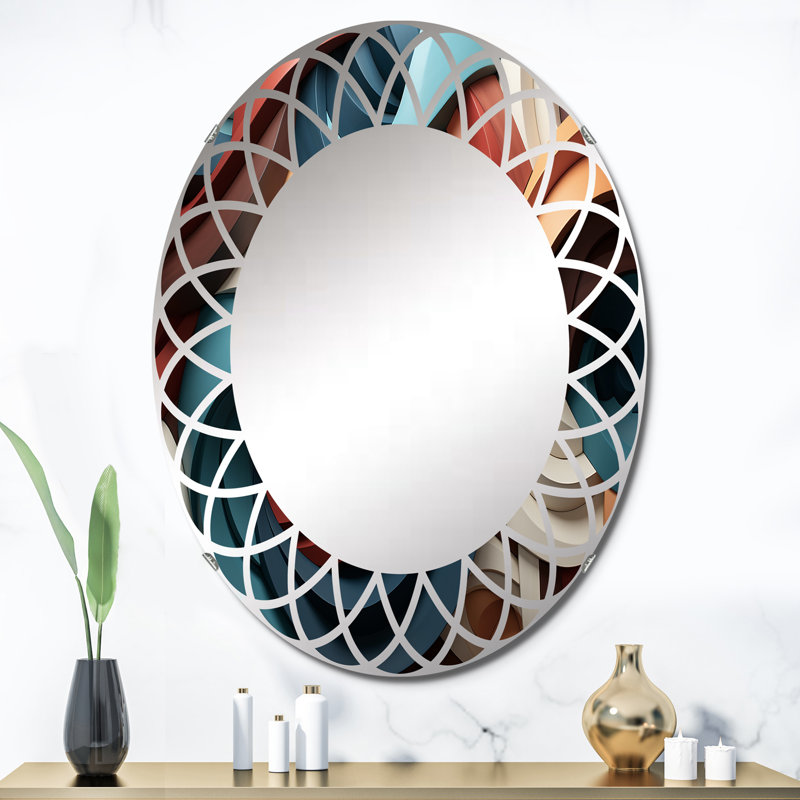 Fyllen - Miroir mural moderne ovale, 36 po x 24 po