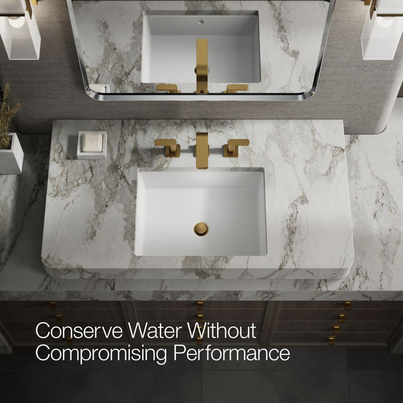 Parallel™Widespread Bathroom Faucet, 3-Hole Two Lever Handle Bathroom Sink Faucet, 1.2 GPM, 0.5 GPM