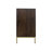 Bulwell 72" Mango Wood 4-Door Cabinet with 3D Pattern Door Facades Champaign Gold Metal Hardware & Base