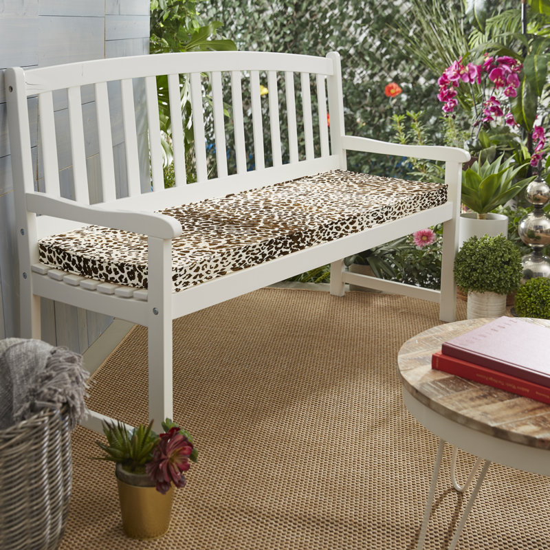 MM Sunbrella Outdoor Bench Seat Cushion, Espresso, 2" H x 55" W x 18" D