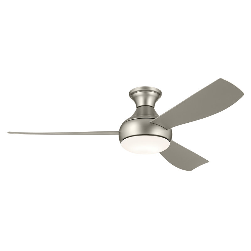 54'' Ceiling Fan with LED Lights, Silver