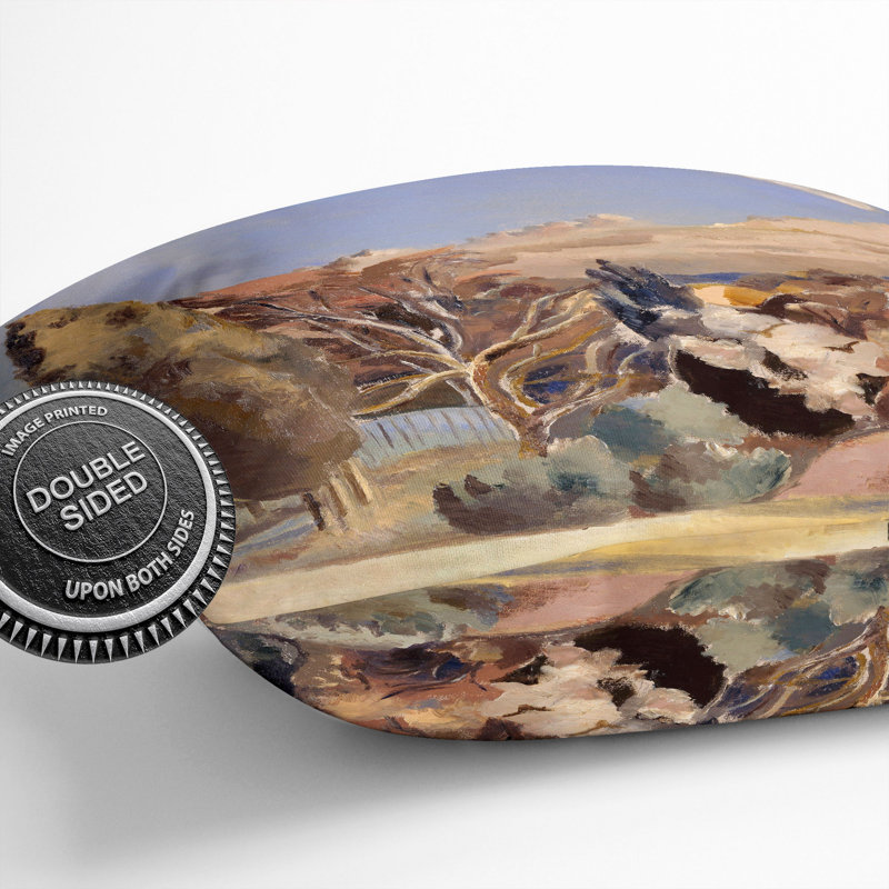 Landscape and Moon Scatter Cushion with Filling, 40cm H x 40cm W x 15cm D