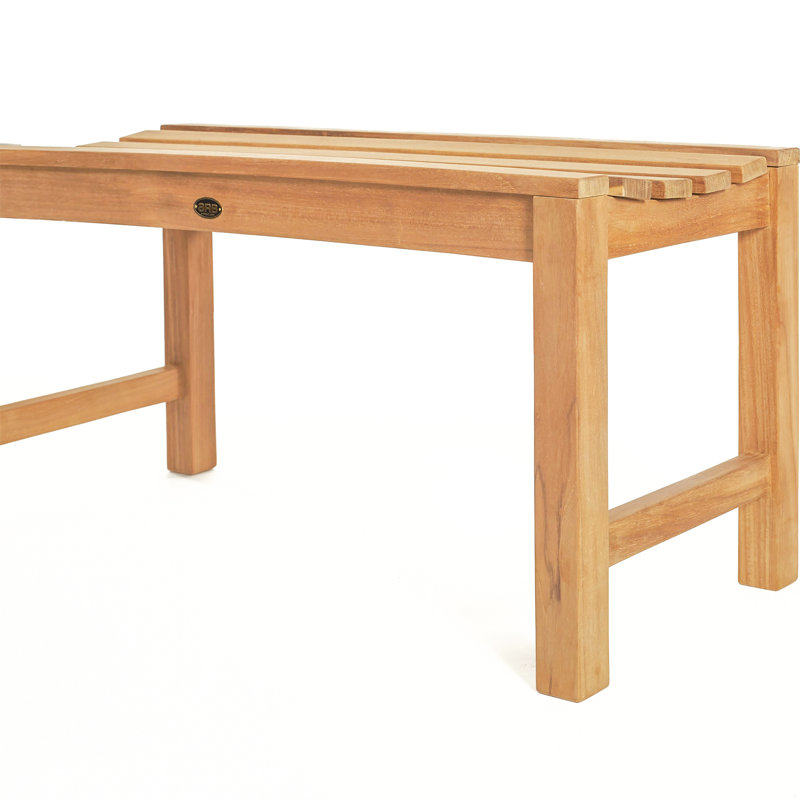 Teak Wood Curved Spa Shower Bench 36"