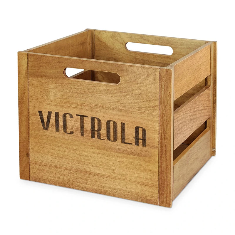 Victrola Solid Wood Decorative Bin